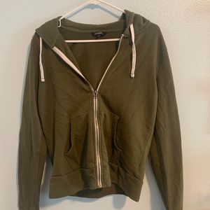 Green zip up hoodie